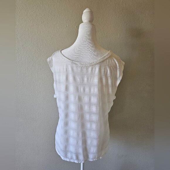 Athleta Sheer White Workout Top Medium - Picture 3 of 7